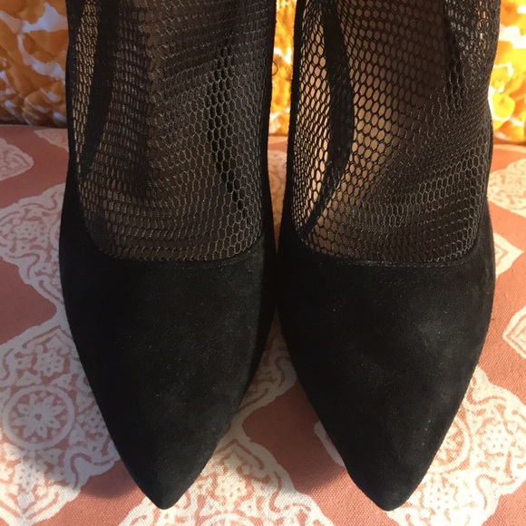 Leith netted stiletto black suede heels sz 6.5 - Picture 4 of 10